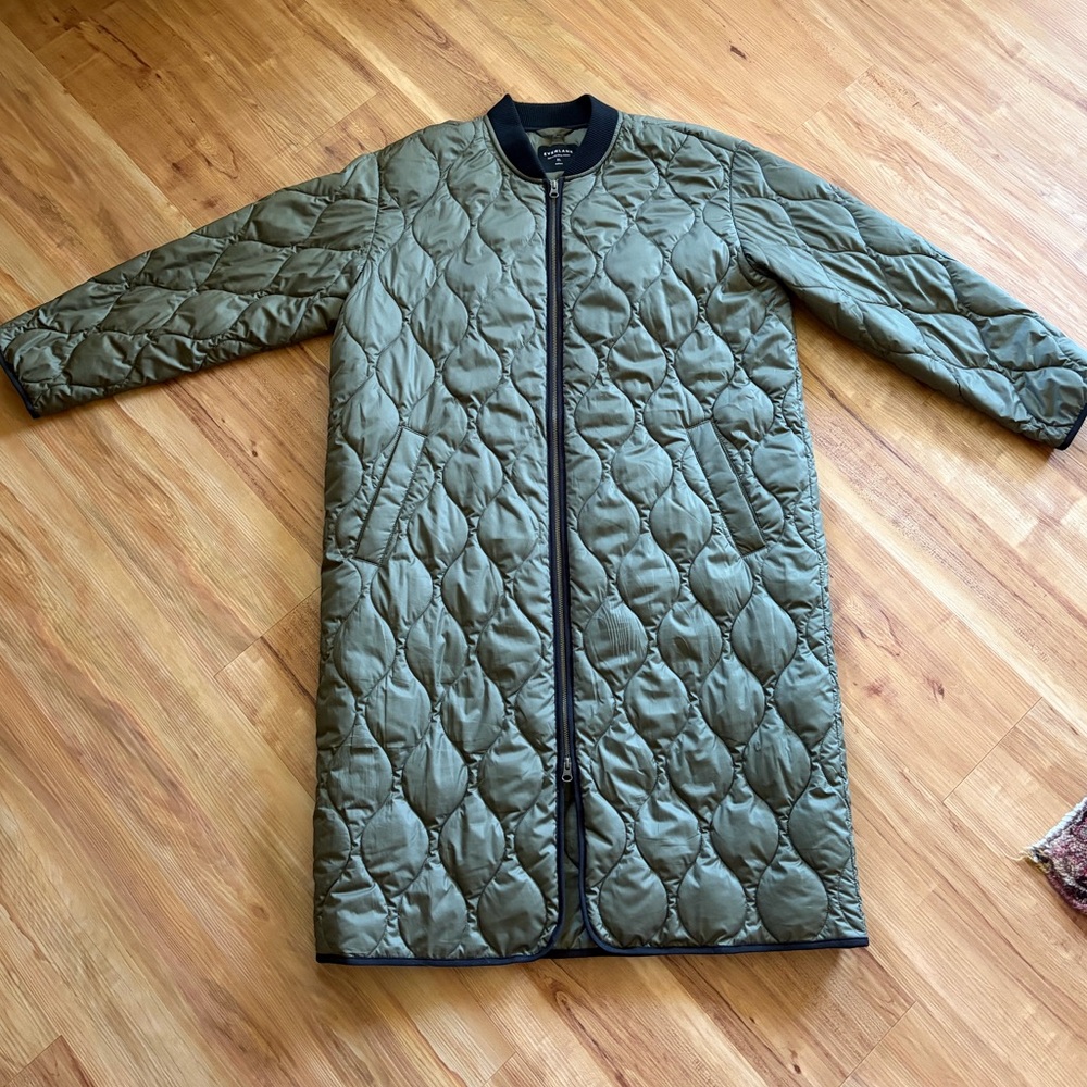 Everlane Olive Quilted Jacket